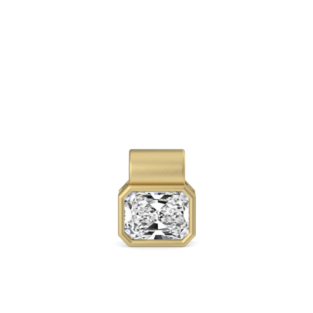 DIAMOND FETISH SOHO PENDANT, RADIANT CUT DIAMOND SET IN 14K GOLD.