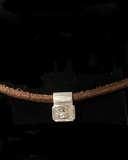 DIAMOND FETISH SOHO PENDANT, RADIANT CUT DIAMOND SET IN 14K GOLD.