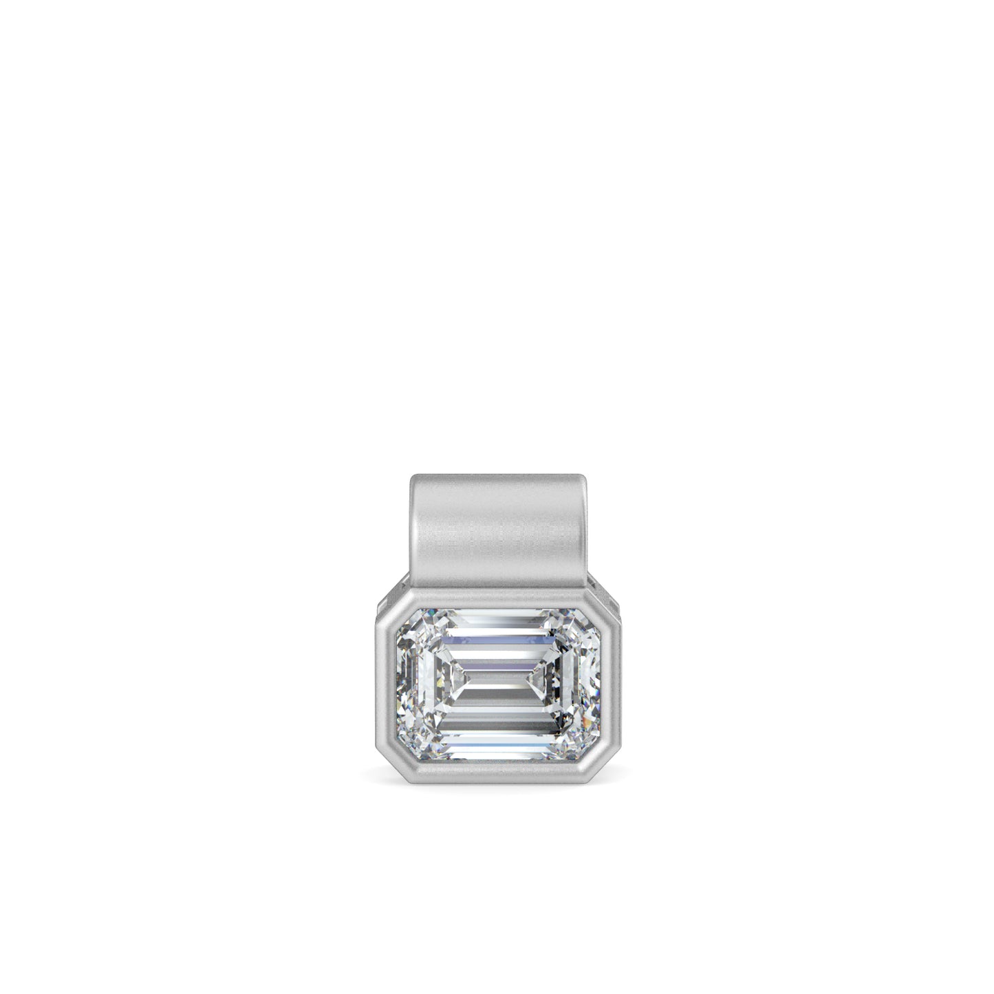 DIAMOND FETISH SOHO PENDANT, EMERALD CUT DIAMOND, 14K GOLD