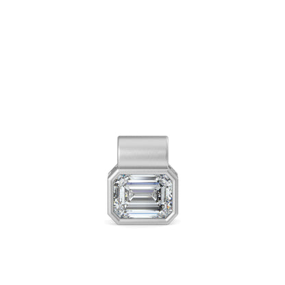 DIAMOND FETISH SOHO PENDANT, EMERALD CUT DIAMOND, 14K GOLD