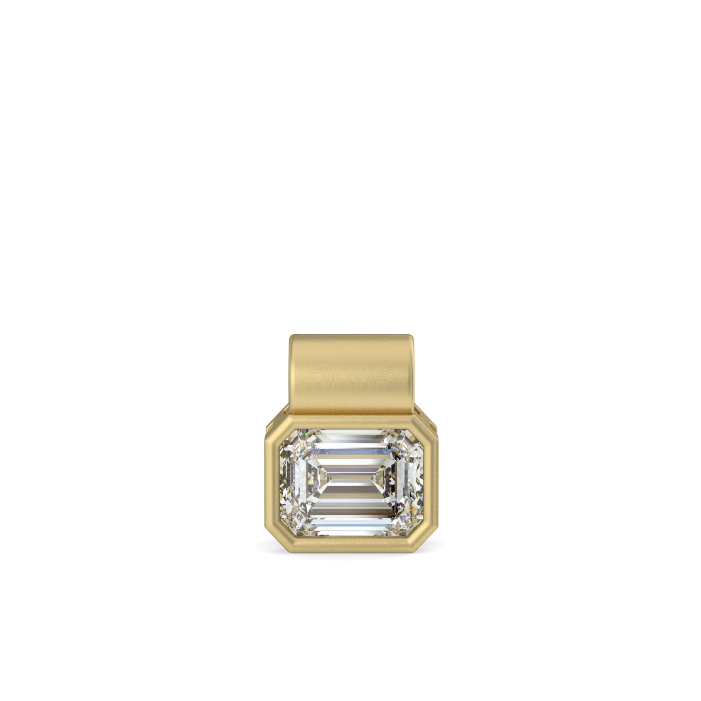 DIAMOND FETISH SOHO PENDANT, EMERALD CUT DIAMOND, 14K GOLD