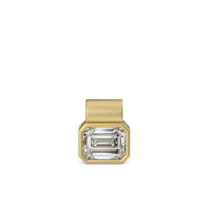 DIAMOND FETISH SOHO PENDANT, EMERALD CUT DIAMOND, 14K GOLD