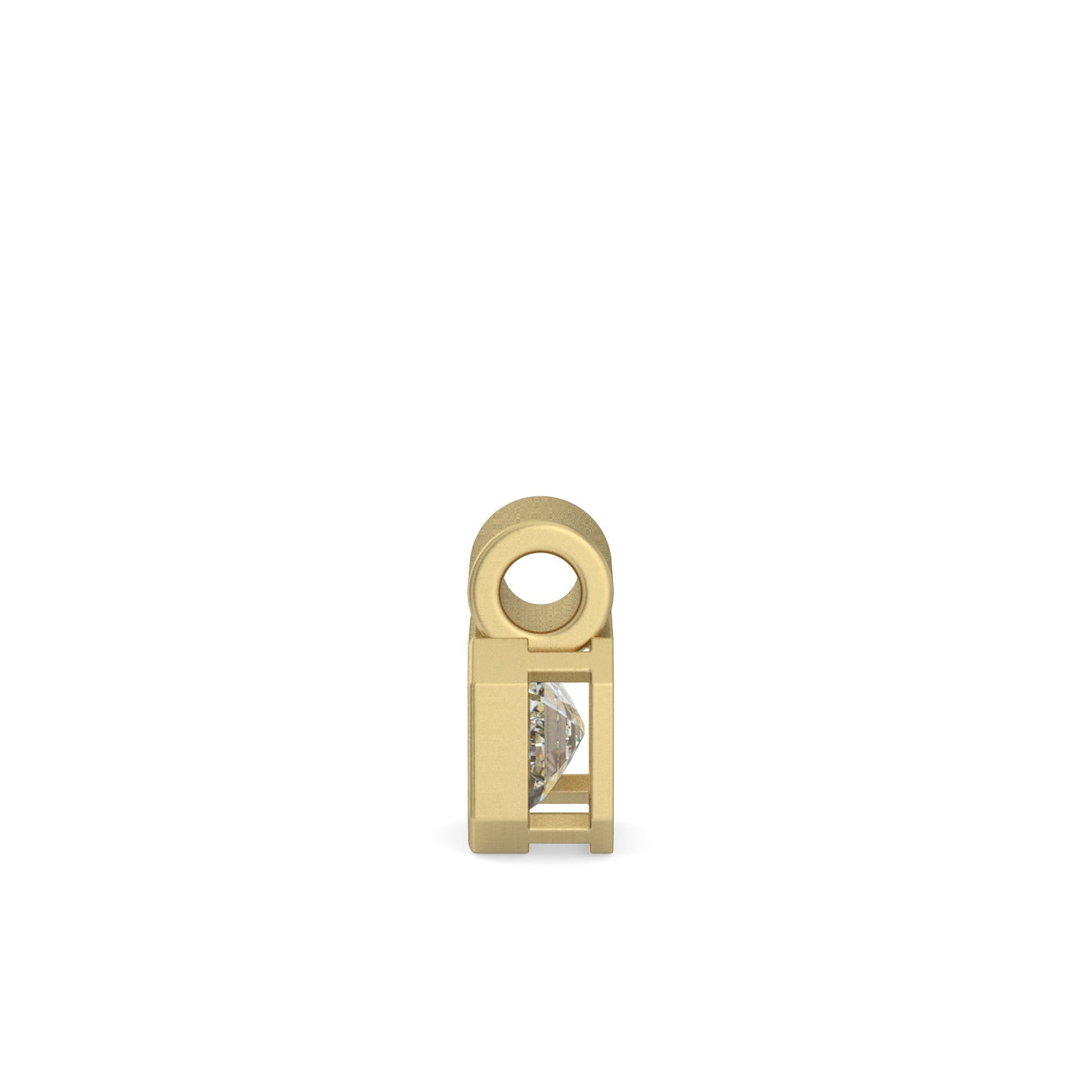 DIAMOND FETISH SOHO PENDANT, RADIANT CUT DIAMOND SET IN 14K GOLD.